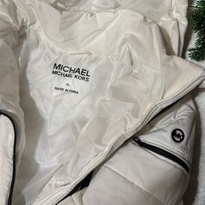 Michael Kors Cream Puffer Jacket